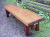 Beautiful curly redwood bench