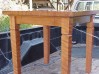 Table made of curly redwood