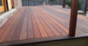 Redwood deck.