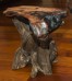 Redwood end table.
